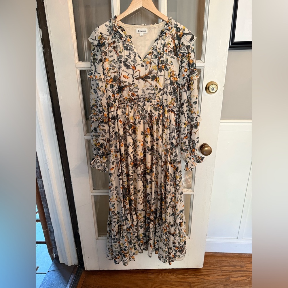 &Merci Floral Long Sleeve Dress M